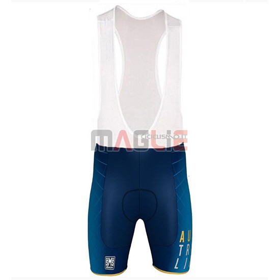 2018 Maglia Australia Manica Corta Bianco e Blu